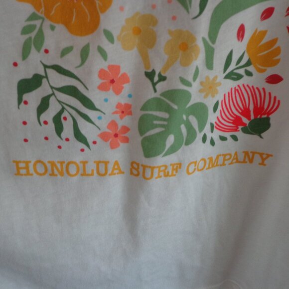 NWOT Honolua Wahine T-Shirt M White w/HAWAII HONOLUA SURF COMPANY Colorful - Picture 7 of 11